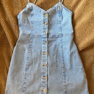 Zara mini jean dress with buttons